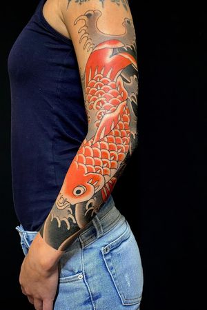 Koi fish sleeve