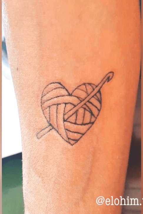15 Amazing Crochet Tattoos That Are Sure to Inspire You  Knitting tattoo  Yarn tattoo Crochet tattoo
