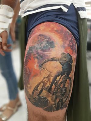 Tatuaje de bicicleta colores #mexico #byciclelovers 