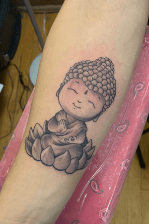 Small buddha with lotus 