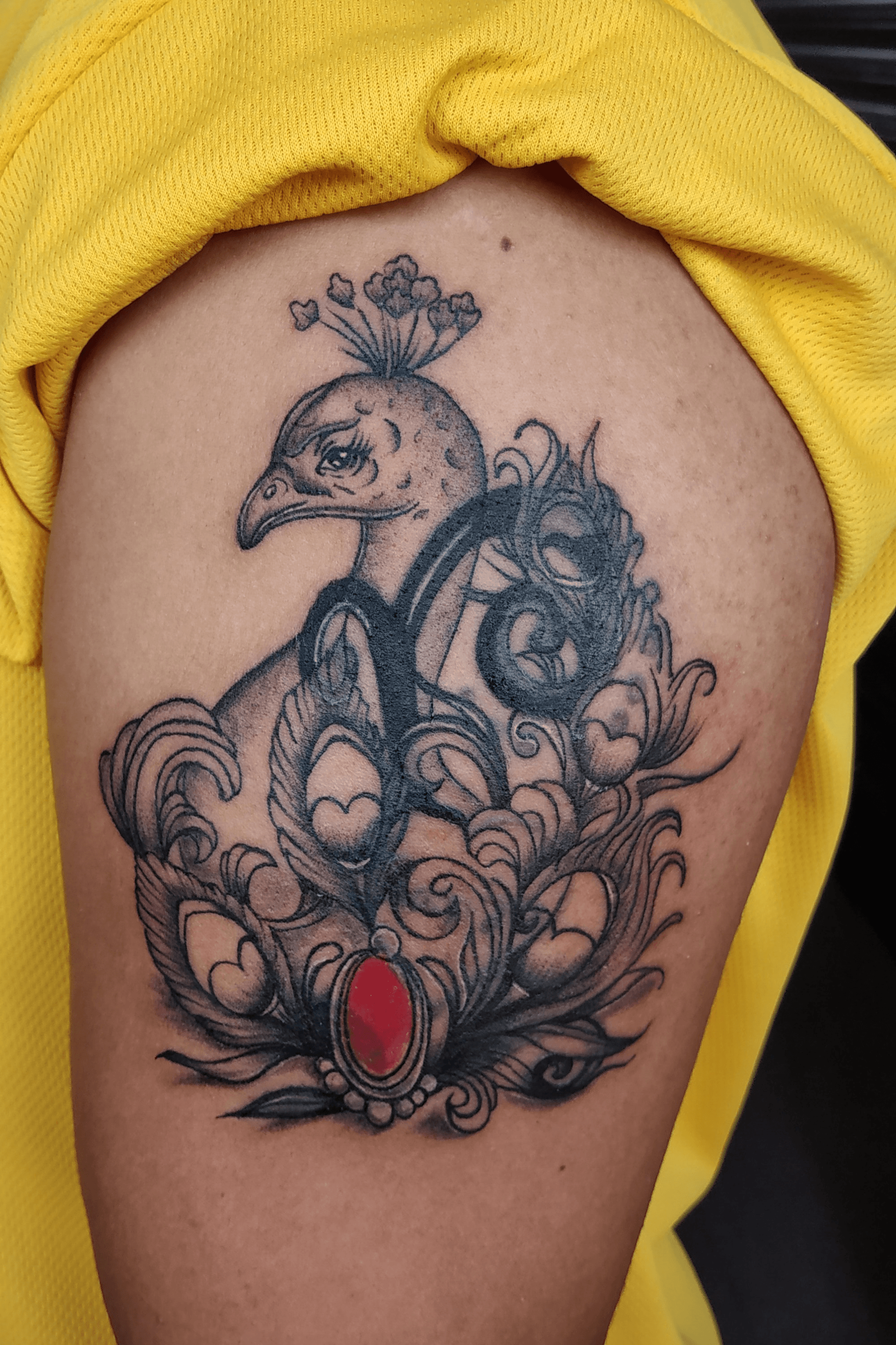 Ornate Peacock Tattoo Design