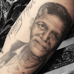 Healed portrait tattoo