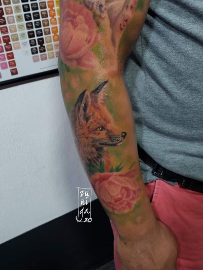 Fox tattoo @byronzart 