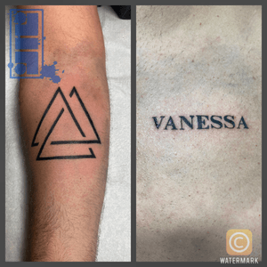 Couple of small tats done on client...Thanks for looking. #norse #infinitytattoo #nametattoo #byjncustoms