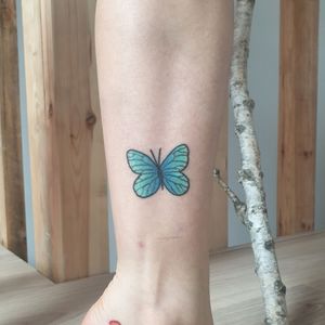 Colorfull Butterfly#sticknpoke #stickandpoke #handpoke #handpoketattoo #handpoked #butterflytattoo #butterfly 