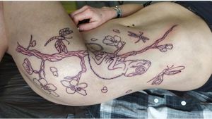Tattoo by Martina Verdesca Work in progress #workinprogress #camaleon #flowers 