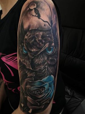 Owl Tattoo |Rose Tattoo 