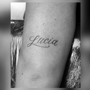 #Lucia #lettering #letteringtattoo #tattoolife #tattooapprentice #tattoodo 