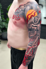 Dragon & Samurai sleeve #tattoodo #killerinktattoo #japaneseink #inkjecta #inkjectapro #wearesorrymom #japanesetattoo #japanesetattooart #irezumi #irezumiart #irezumitattoo #tattoo_composition #tattoo_art_worldwide 