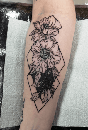 Abstract Floral Tattoo done by me