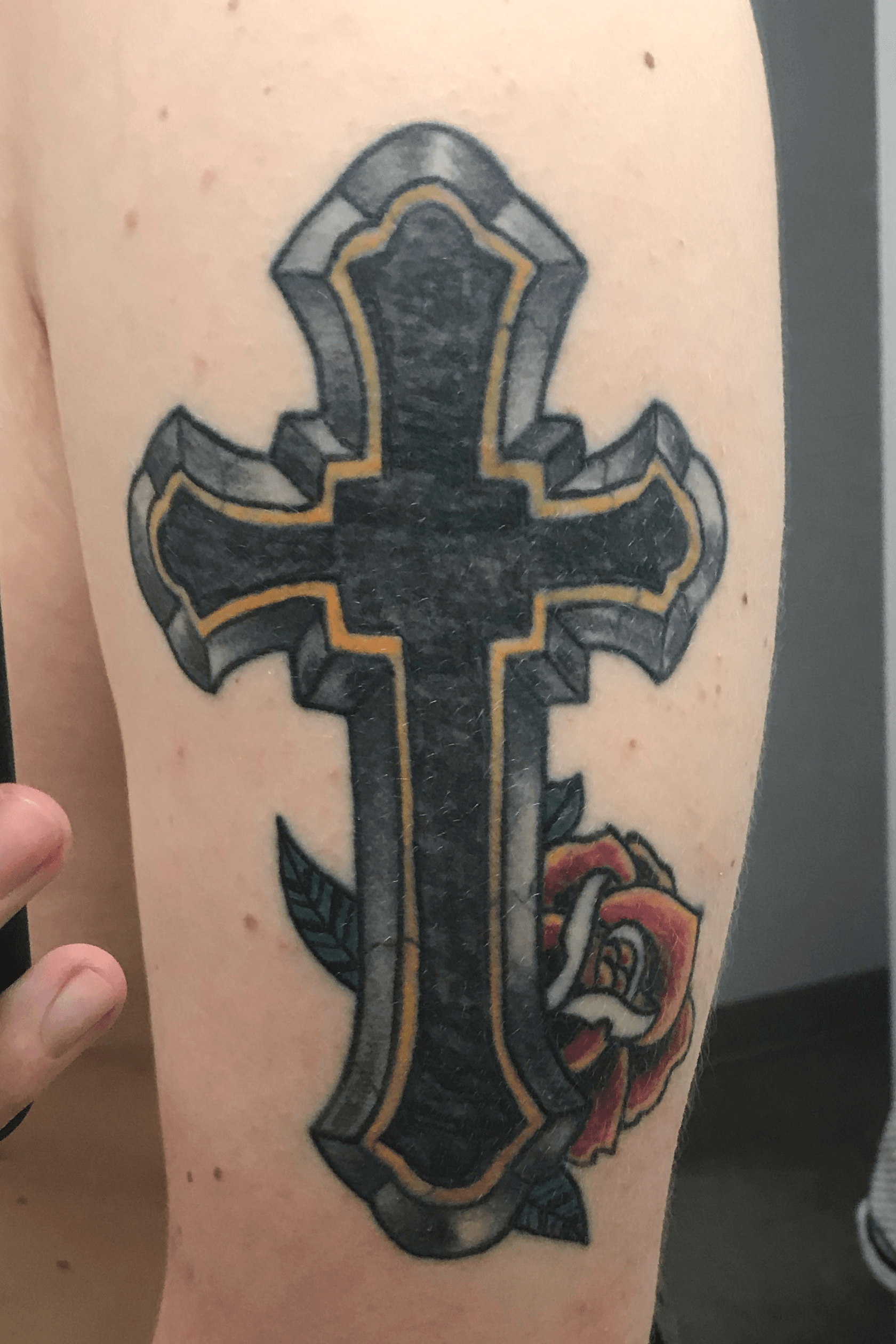 Cross tattoo Black and White Stock Photos  Images  Alamy