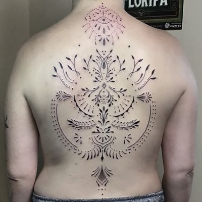 Dot ornamental tattoo 