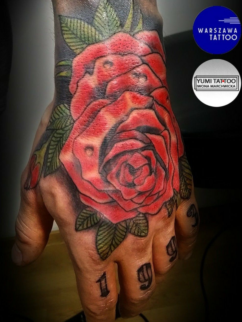 Beautiful red rose male hand tattoo by Meghan  Rose hand tattoo Black rose  tattoos Hand tattoos for guys