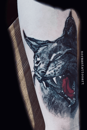 #normantattooart lynx tattoo
