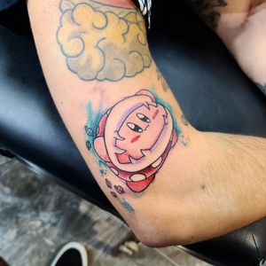 Kirby #tattoo #cooltattoos #fortworthartist #dallasartist #tattoo #cooltattoos #fortworthartist #dallasartist #burlesontattoos #texastattoos #blackandgreytattoo #colortattoo #floral #flower #watercolortattoo #texasartist #inkedchick #ladieswithtattoos #realism #disney #nintendotattoo  