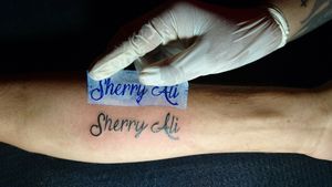 Sherry Ali Name Tattoo 