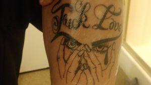 On my own leg I tattooed upside down