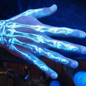 #uv #uvink #light #skeleton #hand #fingers