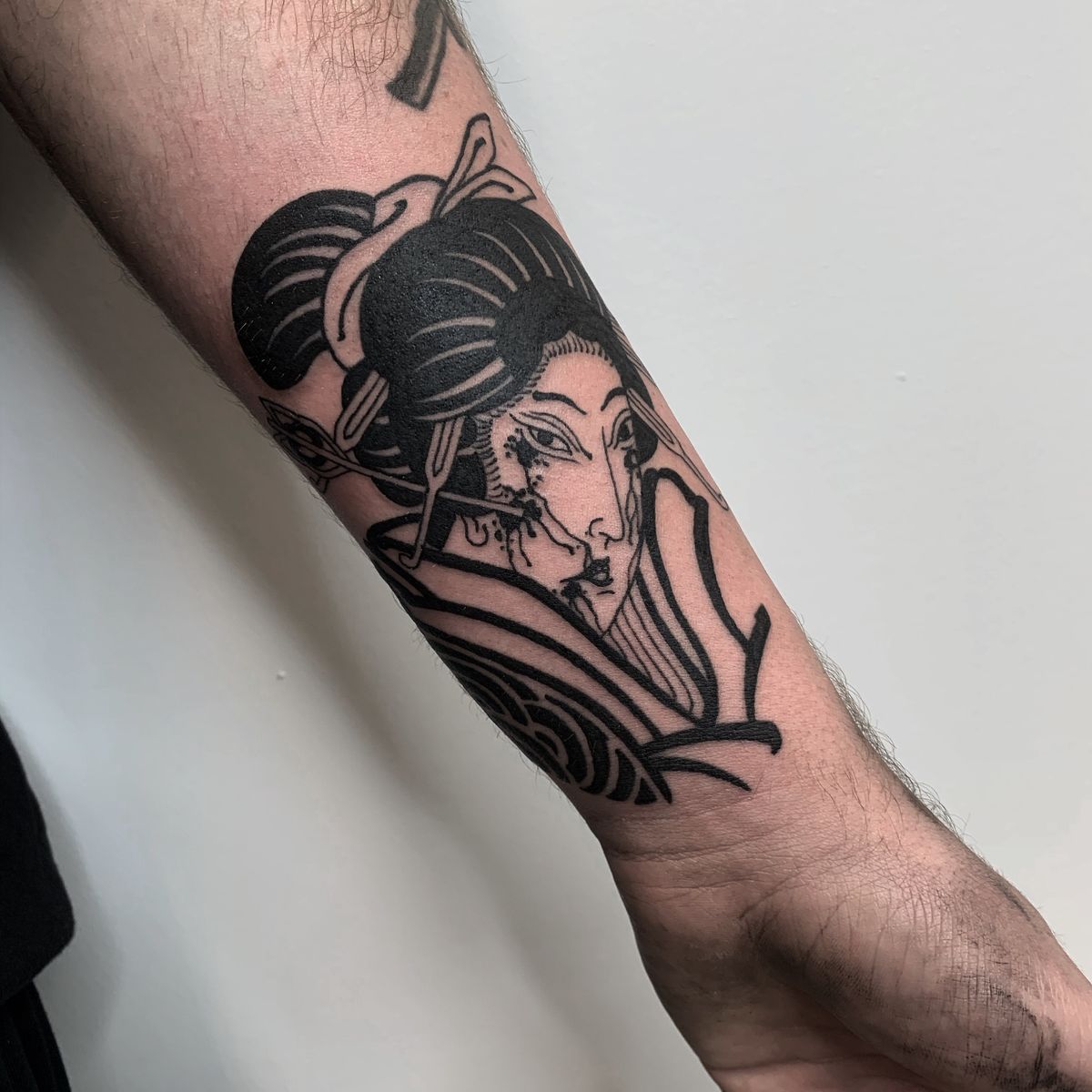 Tattoo uploaded by DANIEL TATTOOER • #geisha #blackwork #namakubi ...