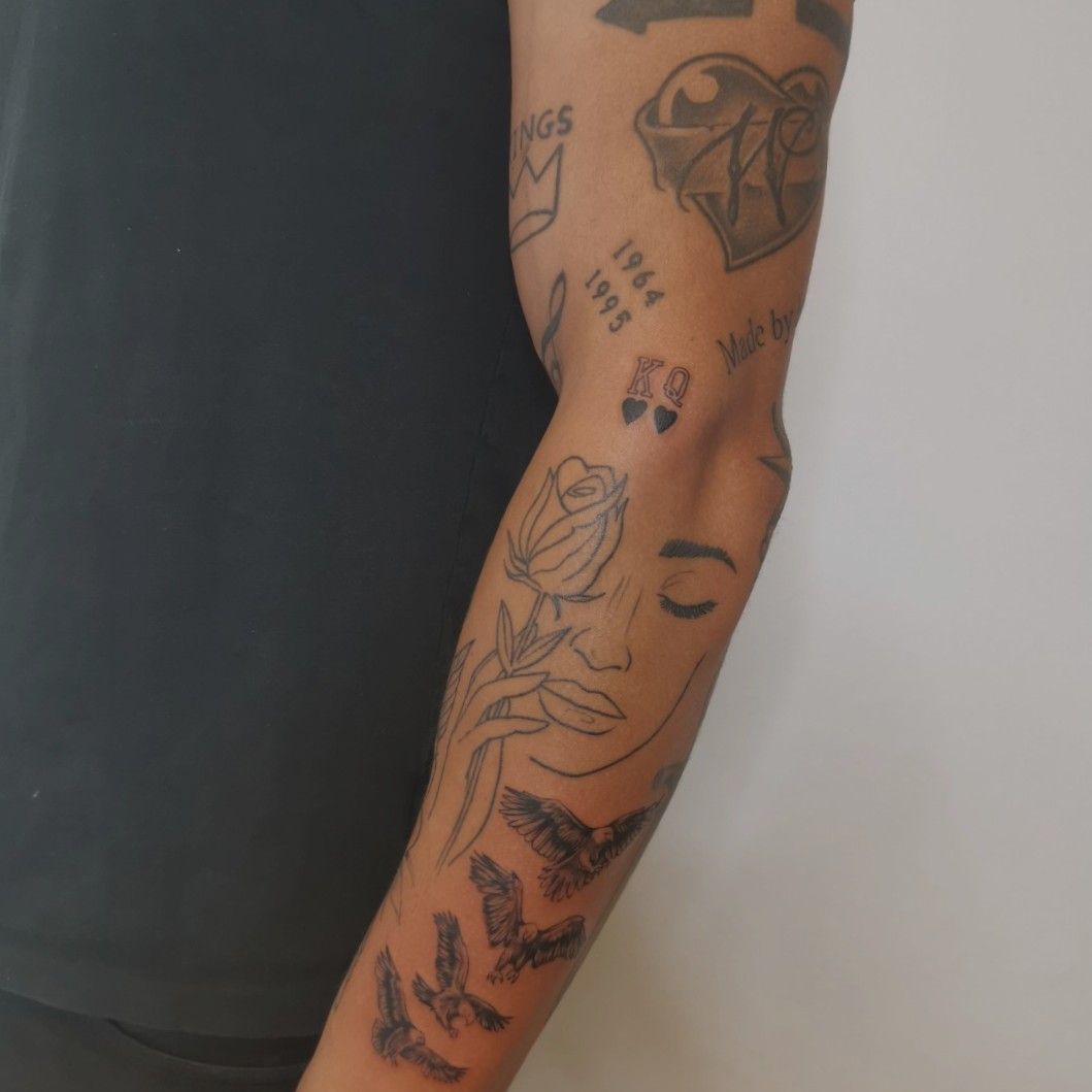 random tattoos turned into a sleeve