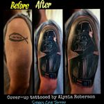 Cover-up tattoo with Darth Vader from Star Wars tattooed by one of SC best tattoo artists, Alysia Roberson, at Siren's Cove Tattoo in South Carolina!#maytheforcebewithyou #starwars #galaxytattoos  #starwarstattoo #realistictattoo #galaxytattoo  #CoverUpTattoos #coverupdreams  #coveruptattoo #darthvadertattoo #vadertattoo #darthvader #tattoos #jesus #maythefourthbewithyou  #maythe4thbewithyou #maythe4thbewithyoutattoo   #tattooedwoman #disney #disneytattoo #tattooedman #iamyourfather  #portraittattoo #darthmaul #revengeofthesith #themandalorian #quarentine #COVID19 #vader #halfsleeve #sleevetattoo  #theempirestrikesback #sleeve #returnofthejedi #clemson #greenville  #attackoftheclones #blackandgrey #portrait #portraittattoo #realism #realisticportrait  #RealismTattoos  #theriseofskywalker #thephantommenace  #rogueonewww.facebook.com/Alysia.Roberson.Tattoo.Artist wwww.facebook.com/sirens_cove_tattooIG: @sirens_cove_tattoo 