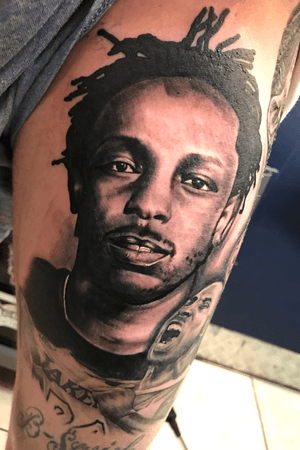 Kendrick Lamar portrait from a while back, super sick. 