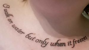 Lettering quote tattoo . . . . . . #qoute #letteringtattoo #lettering #motivation #inspiration #meaningful #personal #chesttattoo #eminem #beyonce #walkonwater #lyricstattoo #musictattoo #musicqoute 