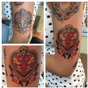 Ornamental heart design with a traditional feel! Can find me at The Seaport Tattoo in Tuckerton Nj! 