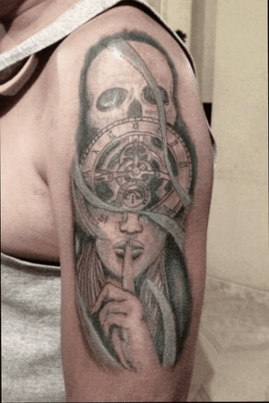 Tatuaje en el brazo para mi amigo Raúl #tattoo#realism#womman#face#cdmx