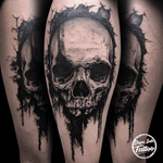 #skulltattoo #skull #tattooart #tattooartist #blackandgrey #blackandgreytattoo 