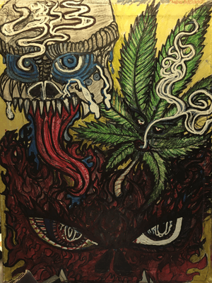 #skulls #weed #flames #ganja #demons #drugs #smoke