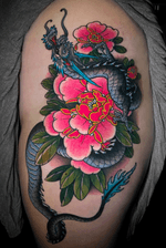 Peonies and a little dragon. Loved making this one! 