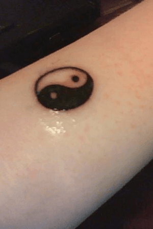 My first tattoo yin and yang 