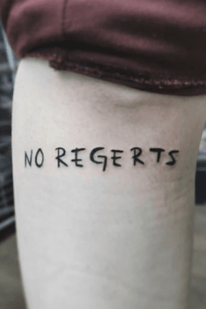 Get a small lettering tattoo on your arm with a meaningful quote by Jonathan Glick.