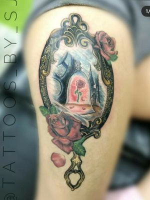 #tattooartist #aztattoo #aztattooartist #phoenix #blackandgreytattoo #disney #beautyandthebeast #disneytattoo 