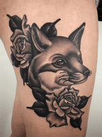 Fox and roses 