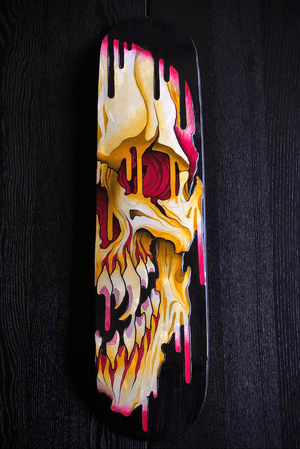 A skate deck I that I painted a while back 