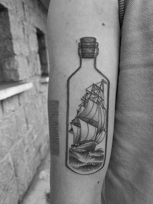 #boat #bottle #ship #sea 