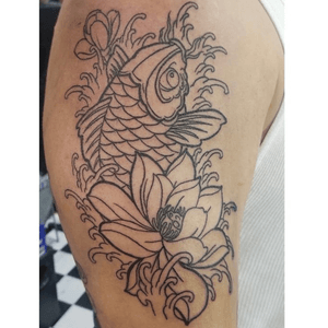 First attempt at a koi... next session shading