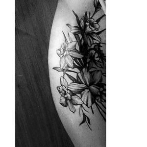 NarcissusFlower tattooHip tattoo