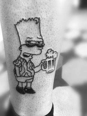 Love #tattooart  #BartSimpson 