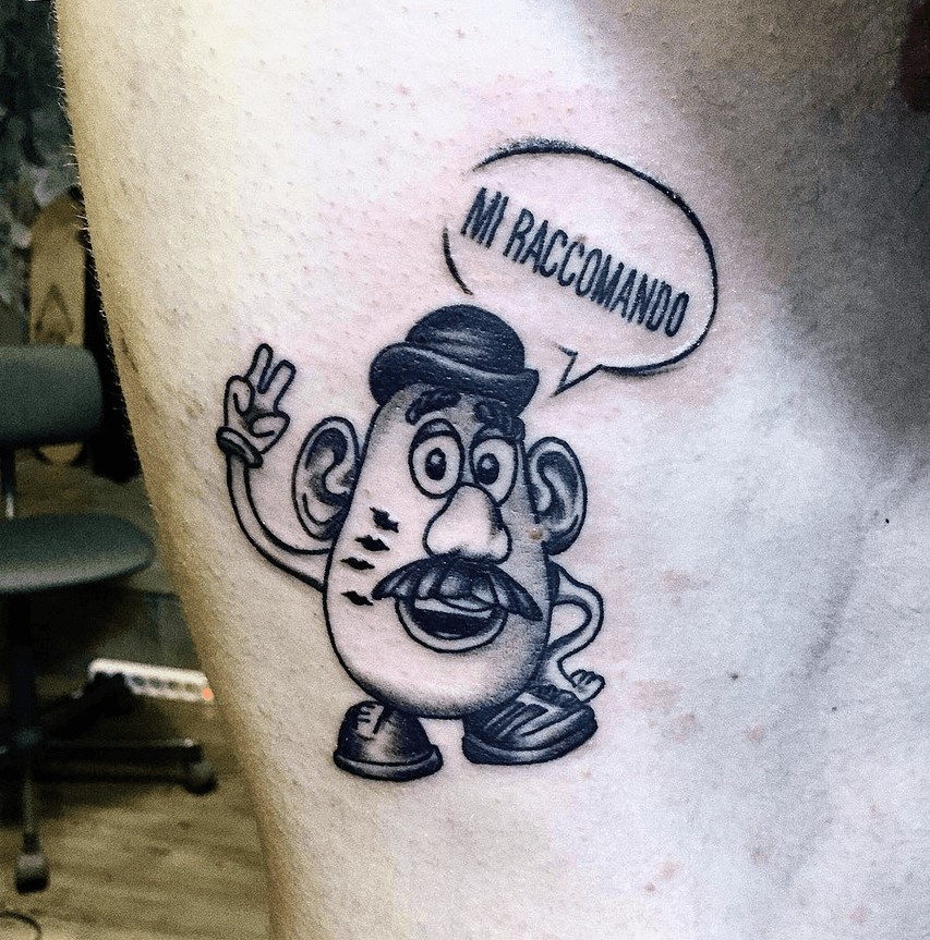 Matt Robinson Tattoo  Heres a look at the Mr Potato head AKA One Eyed  Bart I did a little while back Cant wait to finish it and add more Toy  Story 