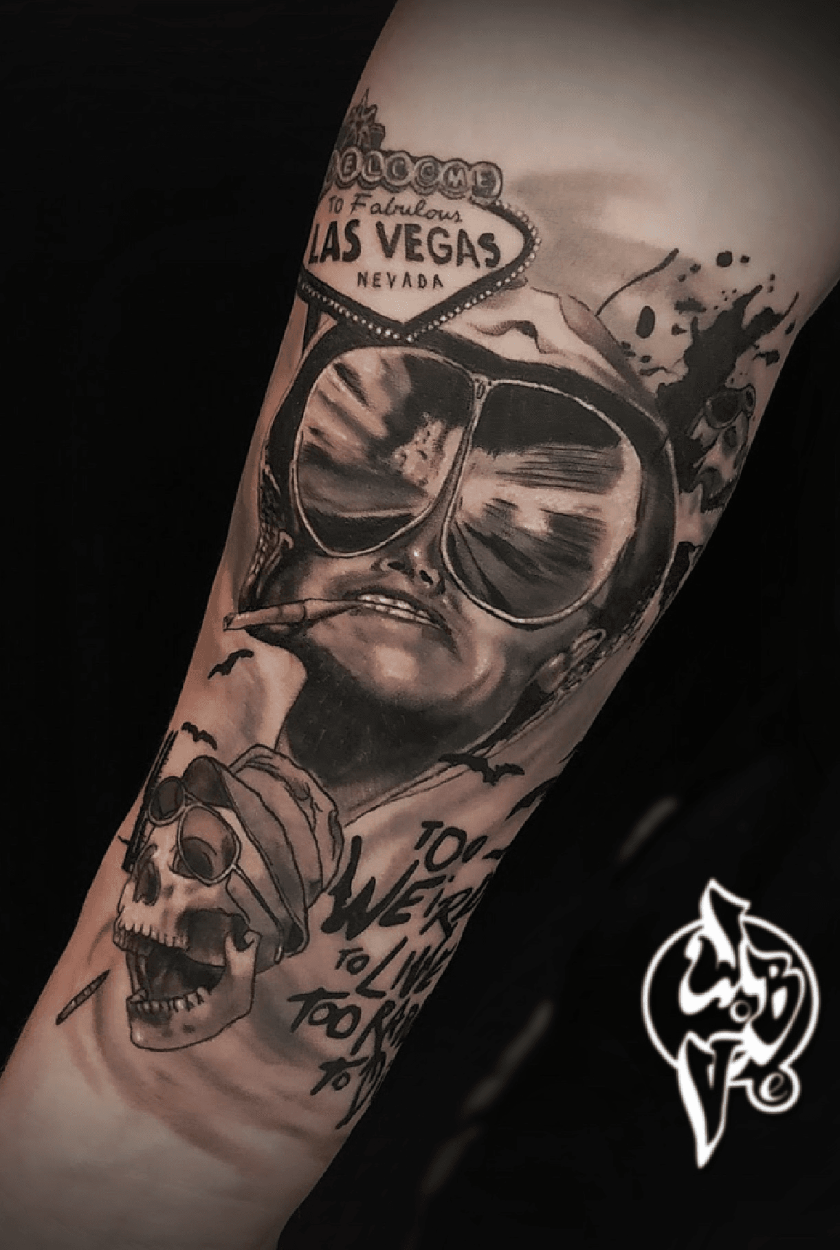 Tattoo uploaded by David Corden  Johnny Depp as Raoul Duke from Fear and  Loathing in Las Vegas  Tattoodo