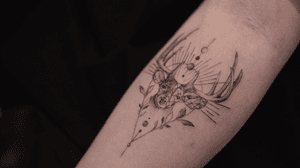 Deer tattoo on arm - fineline , geometric #lesineatelier #jointvalley #紋身 #hkexpat #armtattoo #lesinetattoo #tattoo #tattooartist #flashtattoo #tattooinspiration #inkaddict #tattoooftheday #flowertattoo #graphictattoo #finelinetattoo #tattooed #inklovers #blacktattooart #tattooist  #botanicaltattoo #girlstattoo #symmetry #illustrativetattoo #symmetricaltattoo #tattooofinstagram #tattooisartmag #tattoodo #Tattoowork #blackandgreytattoo #inklove