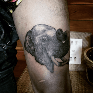 Realistic elephant tattoo - Tattoo Chiang Mai   #elephanttattoo #elephant #bangkoktattoo #Bangkok #tattoochiangmai #blackworker #BlackworkTattoos #blackinktattoo #besttattoos #tattooistartmag #tatuagem #tatuaje #btattooing #tattooworkers #tattooedlife #tattoolife #tattooculture #animaltattoo #inklovers #inkaddict #inked #inkstinctsubmission #blacktattooart #tattooart 