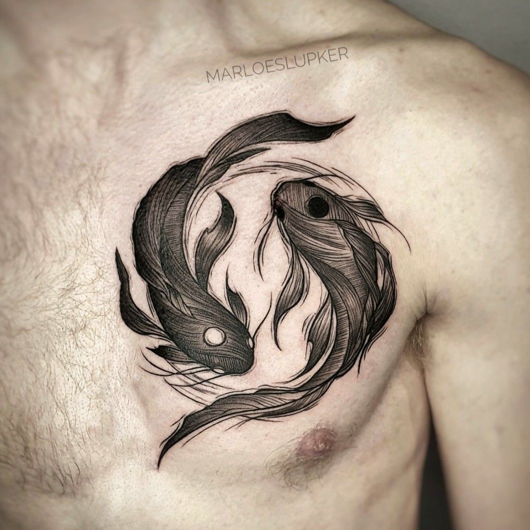 Tattoo uploaded by Ink & Intuition • Yin Yang Koi by Marloes ...