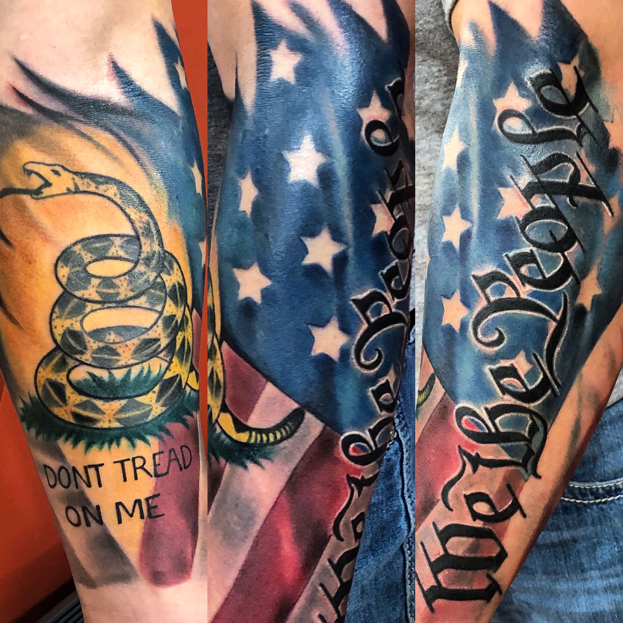 Tattoo uploaded by meagan bohrer  American flag we the people lower sleeve   Tattoodo