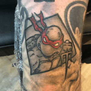Healed and hairy Ninja Turtle from the comic series 