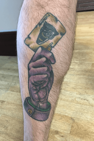 Healed Joker hand! Love doing Comic inspired tattoos 