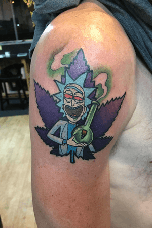 Rick doing Rick things! Fun tattoo for my client!! 